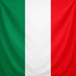 Italian flag with vertical green, white, and red stripes